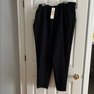 Alfred Dunner Classic Black Straight Leg Pants